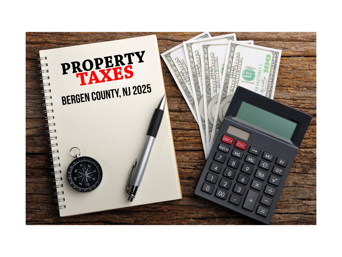 Bergen County property taxes comparison by town showing 2025 tax rates